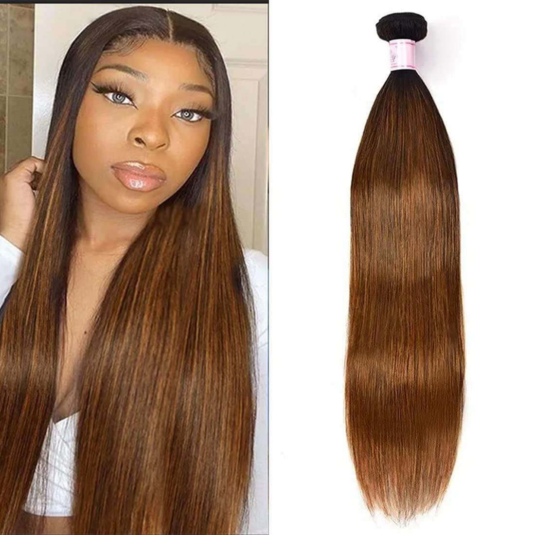 Beauty Forever Beauty Forever Malaysian Straight Hair 3bundles #FB30 Balayage Ombre Human Hair Weave, 10 12 14Inch Straight Bundles 3PCS Deals Virgin Hair Extensions