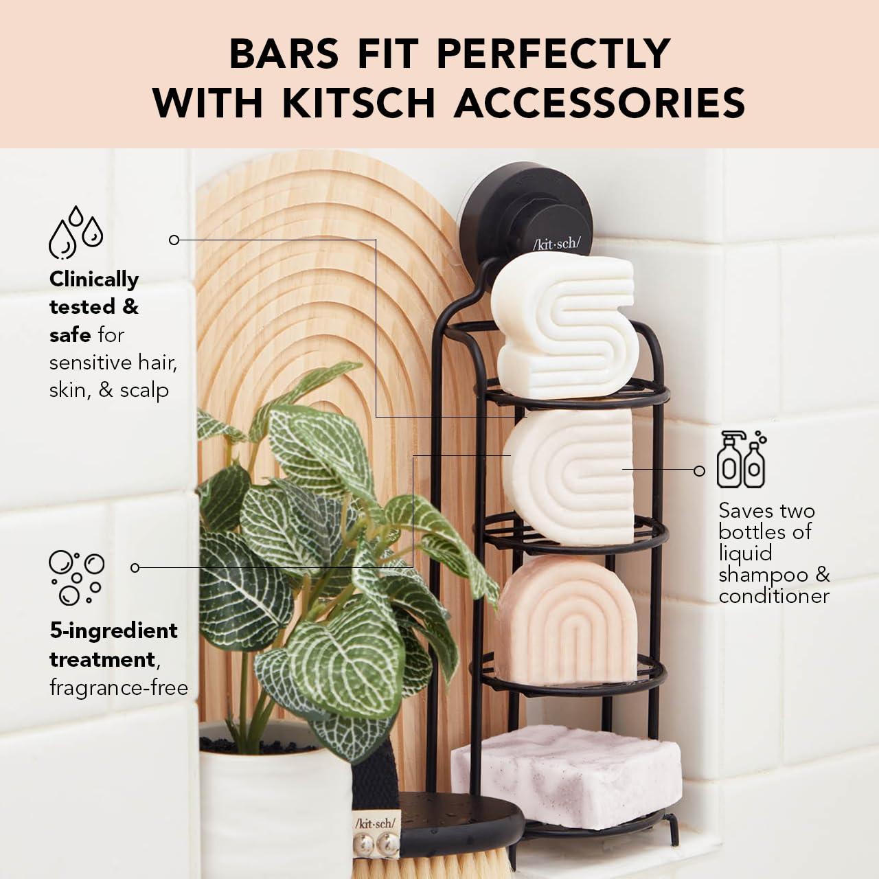 Kitsch Kitsch 2-in-1 Conditioner Bar & Shave Bar for Sensitive Scalp & Skin and Rice Shampoo Bar with Discount