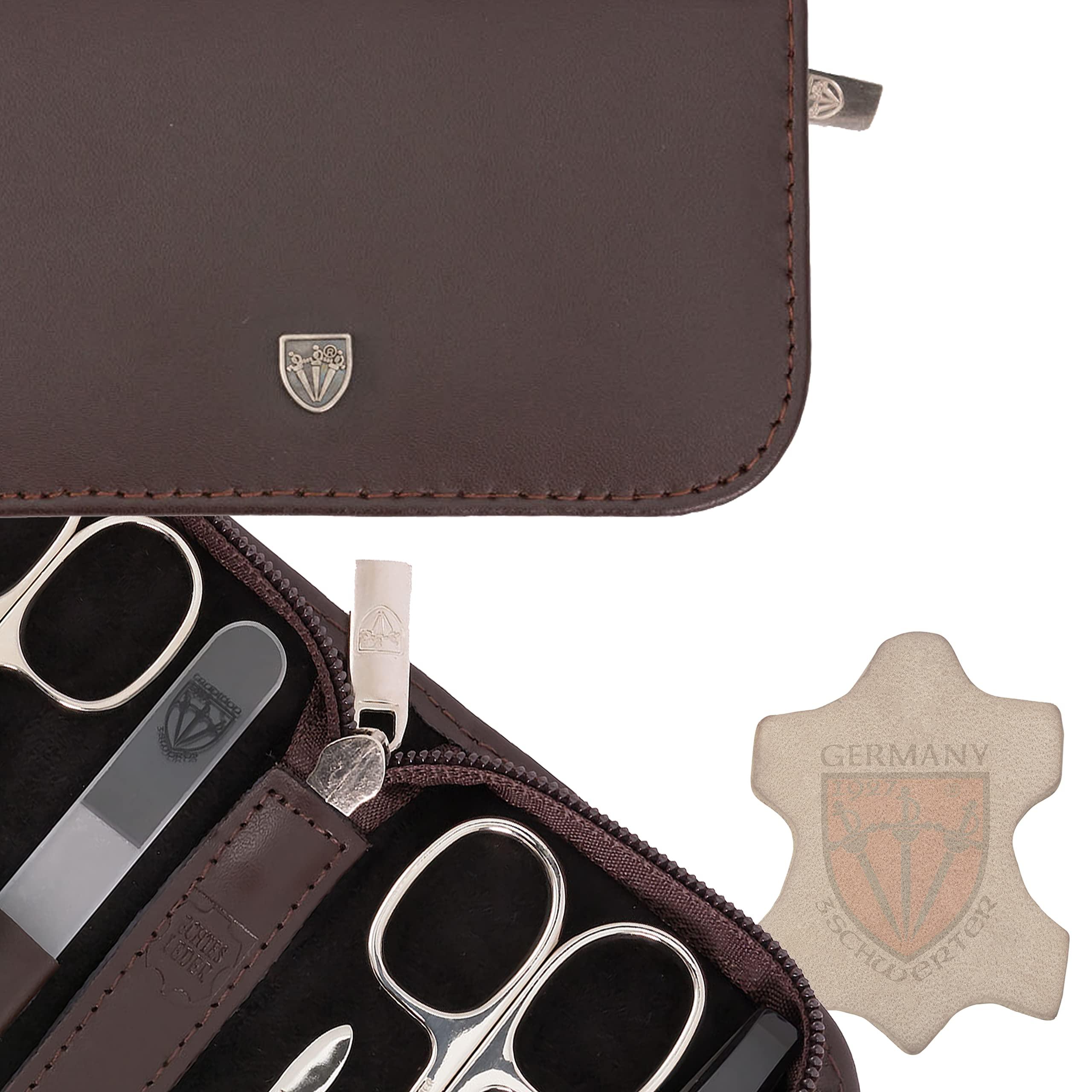 3 Swords Germany 3 Swords Germany - brand quality 8 piece manicure pedicure grooming kit set for professional finger & toe nail care genuine leather case in gift box, Made in Germany
