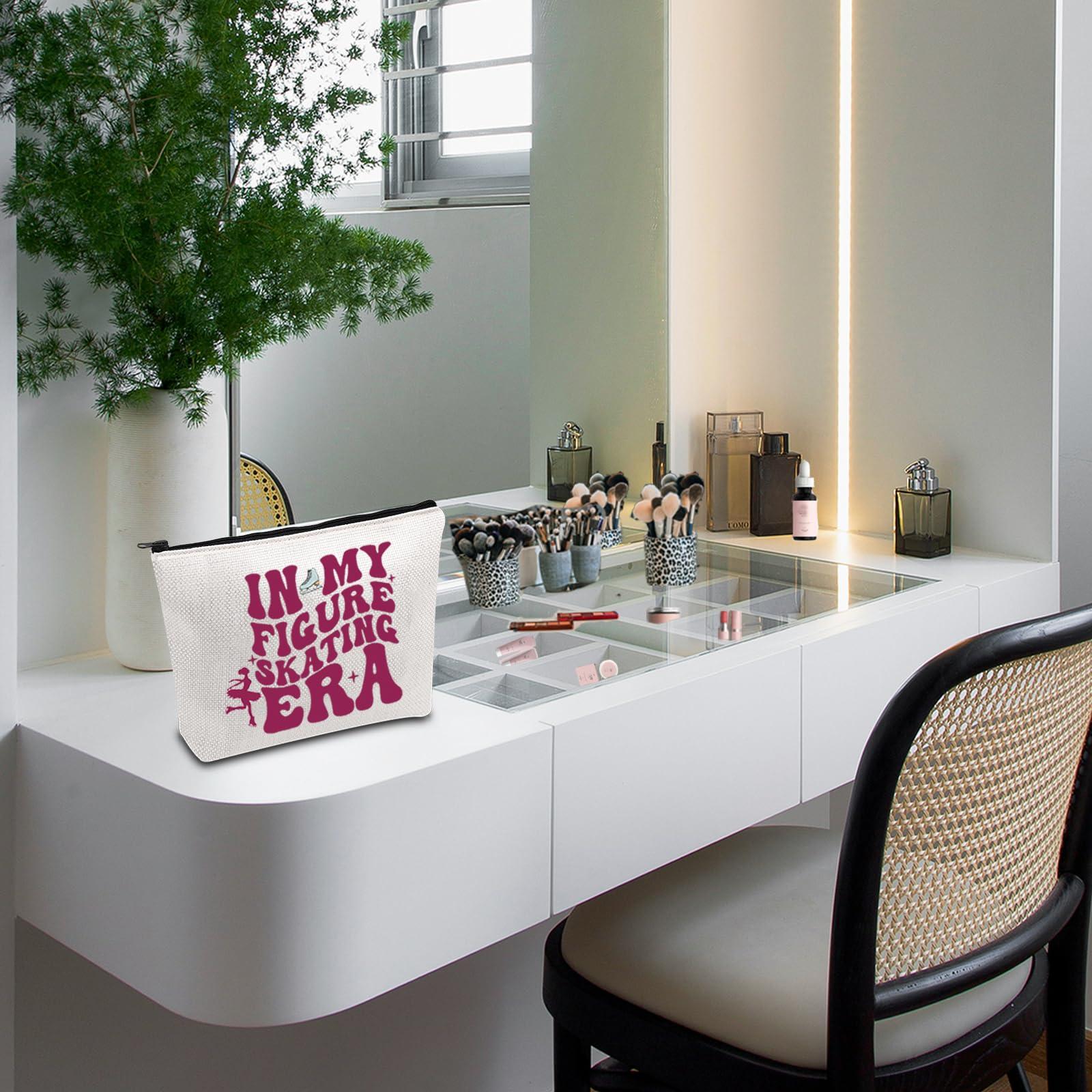 ENSIANTH ENSIANTH Figure Skating Team Gift In My Figure Skating Era Cosmetic Bag Ice Skating Gift Skate Lover Gift Skater Makeup Bag (Figure Skating MU)