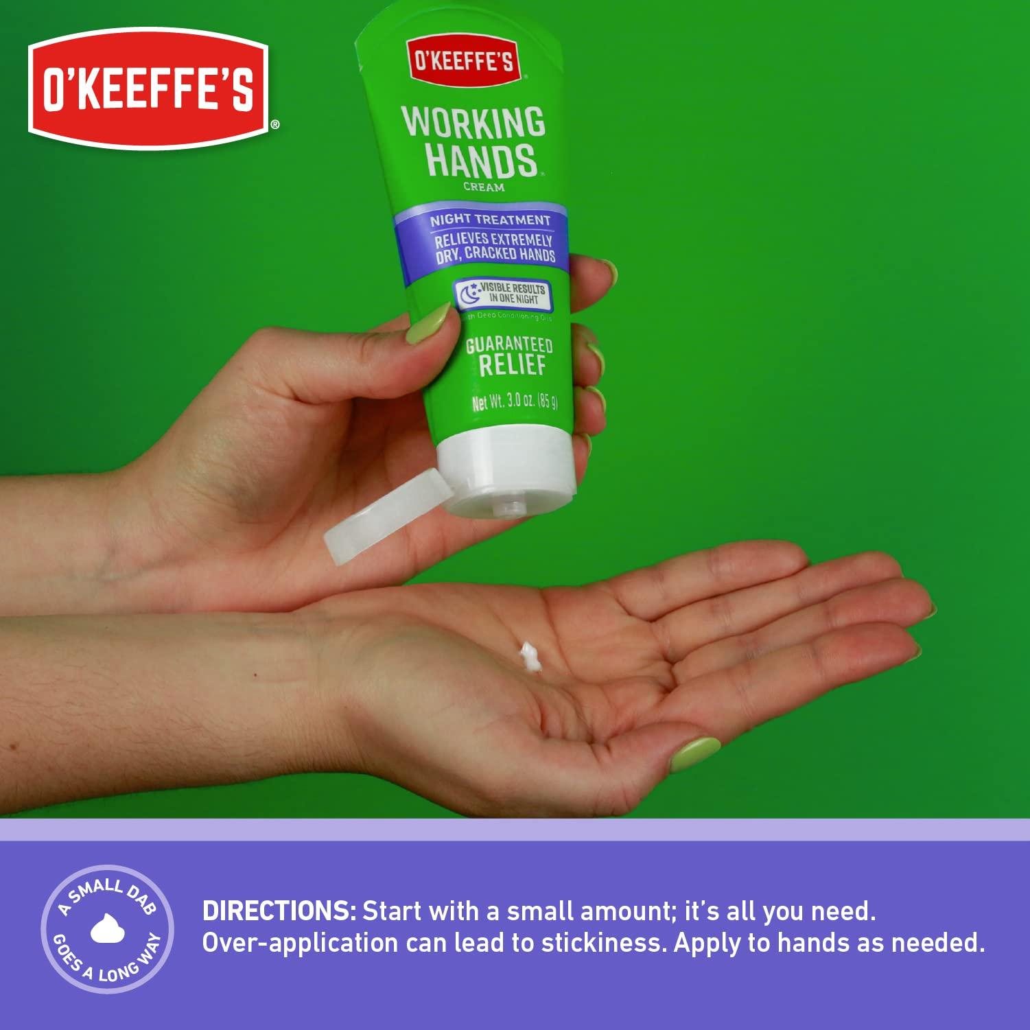 O'Keeffe's O'Keeffe's Working Hands Night Treatment Hand Cream, 3 oz Tube, (Pack of 1)