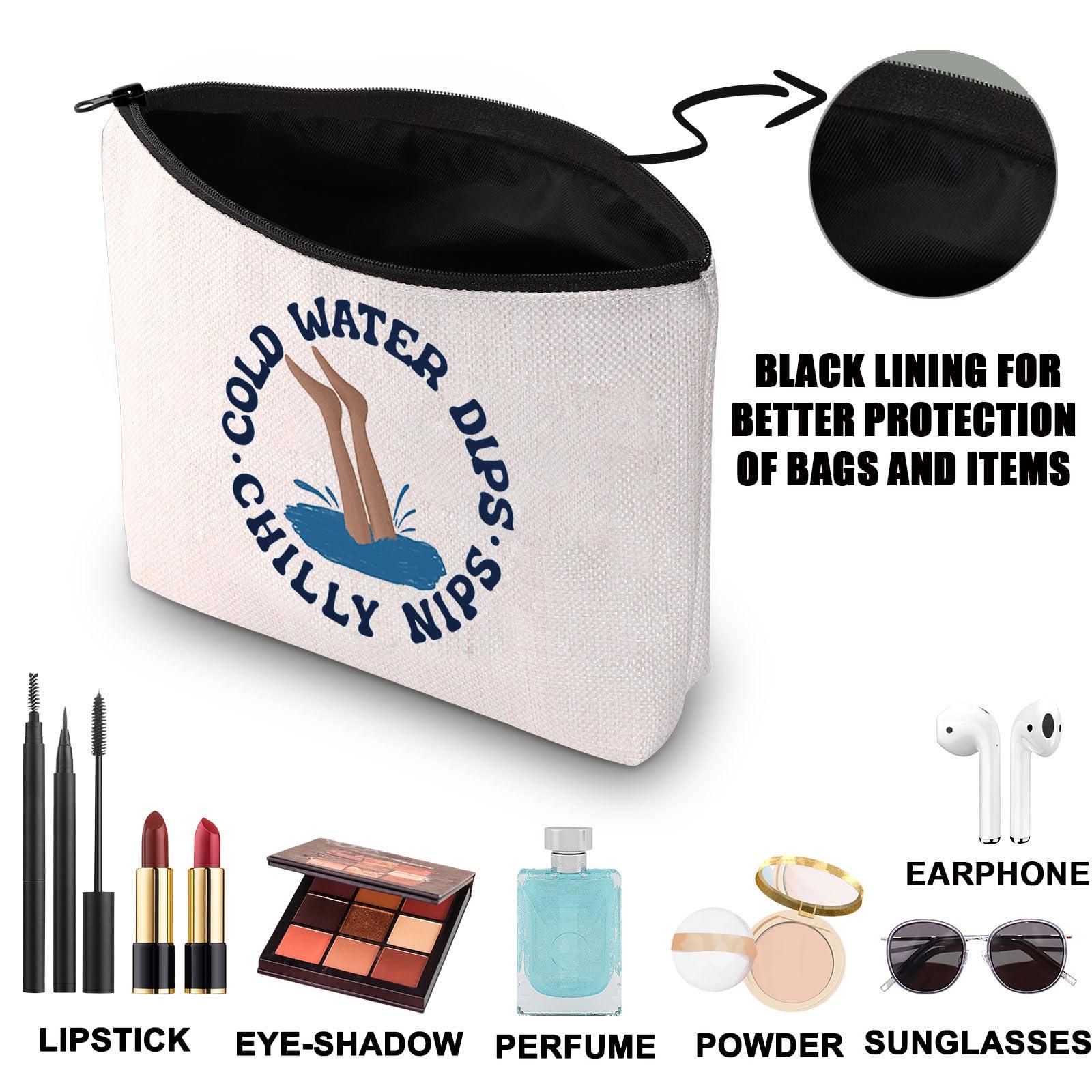 G2TUP G2TUP Wild Swimmer Makeup Bag Cold Water Swim Club Gift Cold Water Dips Chilly Nips Gifts Wild Swimming Gifts (Cold Water)