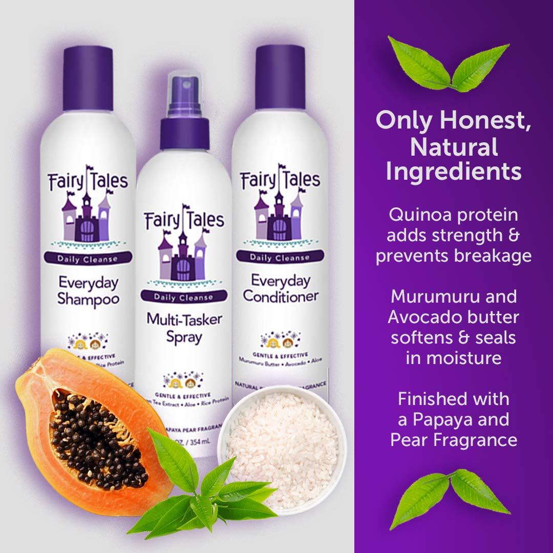 Fairy Tales Fairy Tales Daily Cleanse Everyday Kids Shampoo + Conditioner set - Gentle Natural Defining, Tangle Free, Moisturizing and Hydrating Formula, Paraben Free - 12 oz Shampoo and 12 oz Conditioner