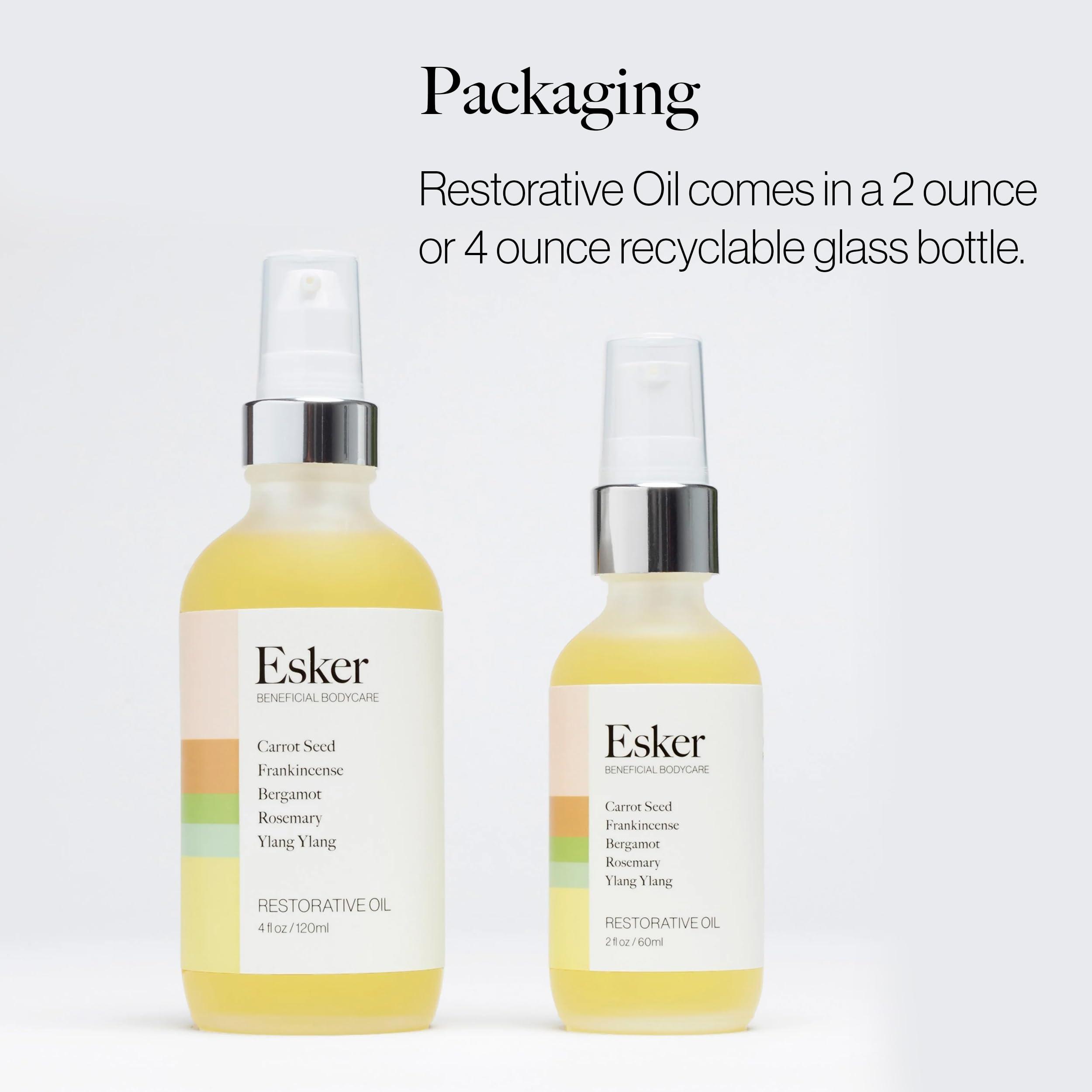 ESKER Esker Restorative Body Oil | Premium Deep Hydration Oil Designed to Soften and Moisturize Skin While Promoting Circulation and Energy Flow, Fast-Absorbing with Vitamins and Antioxidants 4oz