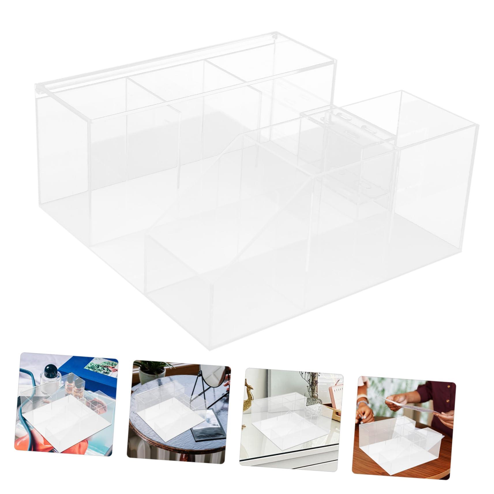 OHPHCALL OHPHCALL Makeup Storage Box Toolbox Tweezers Tools Makeup Storage Bin Desk Organizer Eyelash Extension Tweezer Case Lash Tweezer Case Tweezer Holder for Eyelash Lash Organizer Acrylic