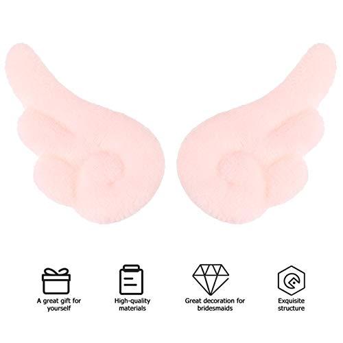 Beaupretty Beaupretty 1 Pair Angel Wings Hair Clips, Plush Angel Wings Hair Pins Non Slip Hair Clamps Cute Hair Accessories for Girls Women(Light Pink)