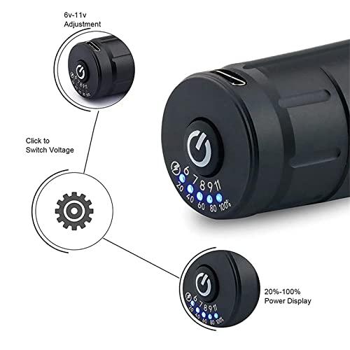 MAXSMLZT Tattoo Machine Kit Cordless Tattoo Power Supply RCA Interface Rotary Tattoo Pen Kit For Body Art Permanent Makeup Pen Machine Tattoo Supply Eyebrow Tattoo,D