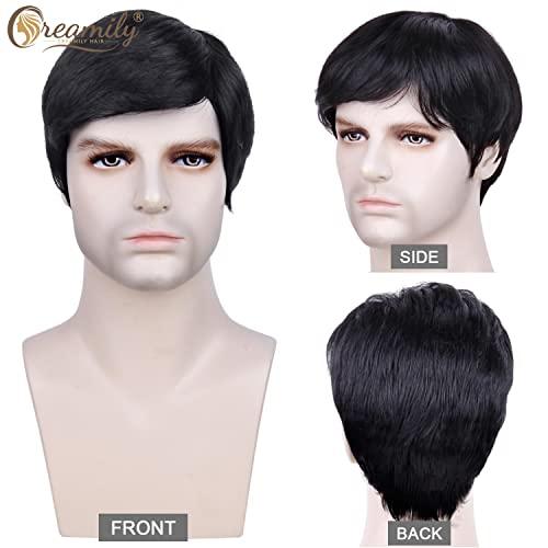 Mens short human outlet hair wigs