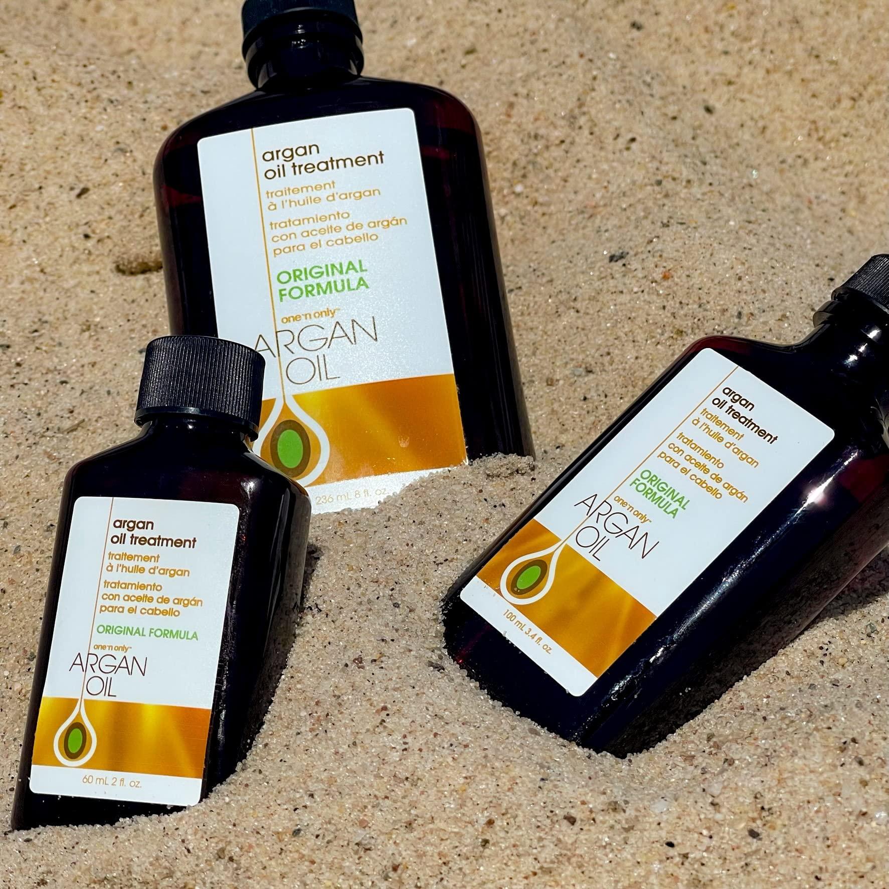 one 'n only one \'n only Argan Oil Hair Treatment - Hair Oil Smoothes and Strengthens Dry Damaged Hair, Eliminates Frizz, Creates Brilliant Shines, Non-Greasy Formula, 3.4 Fl. Oz