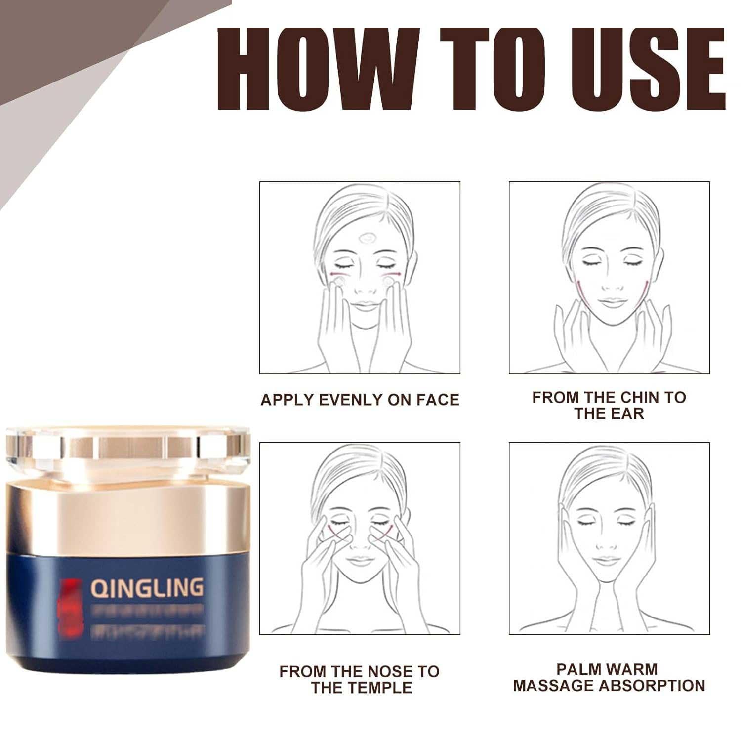 Generic Japanese Qingling Wrinkle Removal Cream, Qingling Wrinkle Removal Cream Japanese, Qingling Face Cream, Anti-Aging Cream, Skin Firming Cream, Japanese Moisturizer For Face (2pcs)