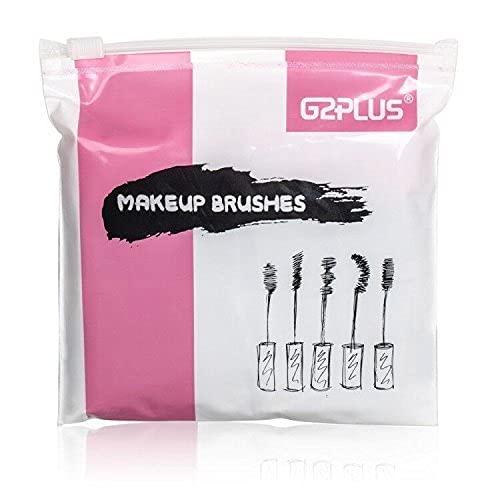 G2PLUS G2PLUS 100PCS Disposable Eyelash Brushes, Adjustable Mascara Wands Makeup Applicator, Eyelash Spoolies Brushes for Eyelash Extensions and Eyebrows (Baby Pink)