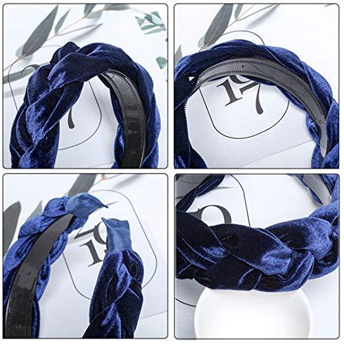 HLSSE Korean Fashion Solid Velvet Fabric Braid Headband With Teeth Women For Hair Accessories Twists Hairband Girls Wide Hair Hoop B COTTON