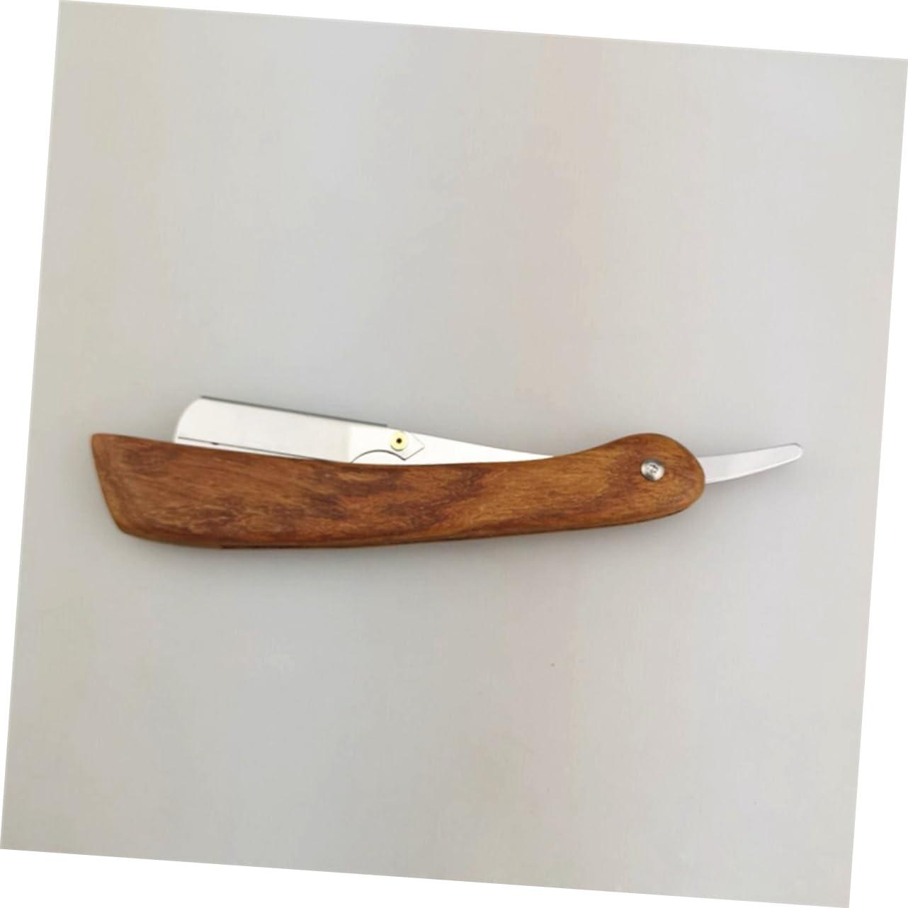 Angoily Angoily Classic Men\'s Manual Razor Barber Steel Razor for Beard Sideburns Easy to Use Safe Shaving Tool for Travel Home Use