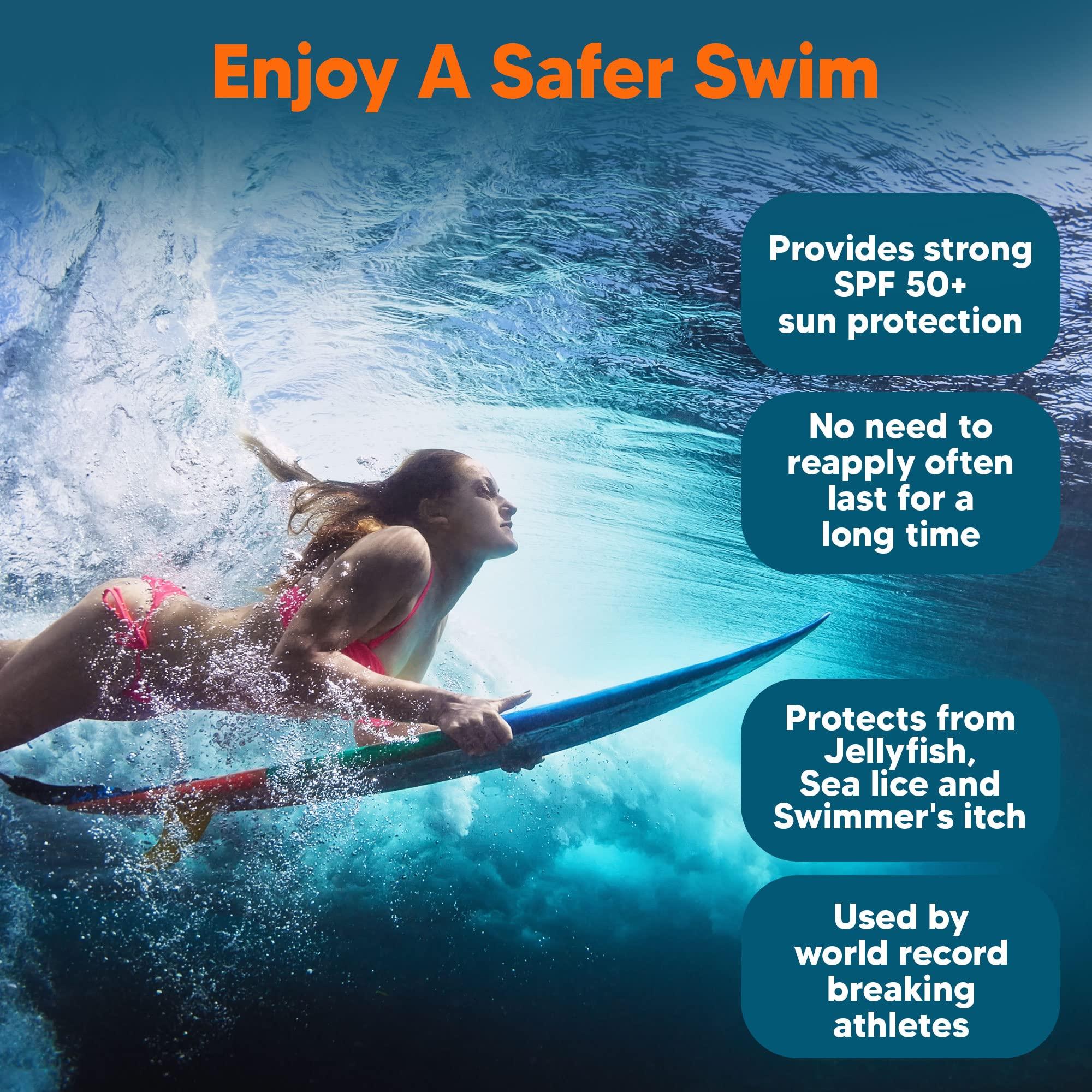 SAFE SEA Safe Sea Anti-Jellyfish Sting Protective Lotion - Sunscreen - Sunblock - Sea Lice - Jelly Fish - 50SPF Adults (Tube 3.4 oz 3 pack)