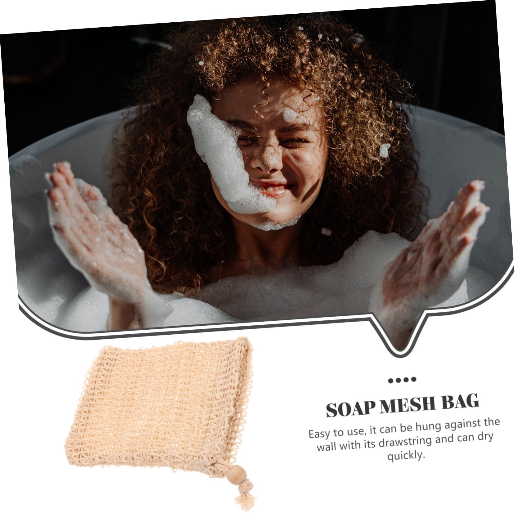 FOMIYES FOMIYES Soap Pouch 30 Pcs Net Soap Dish with Drain Bar Soap Wash Pouch Sponge Foaming Laundry Soap Case Bath Soap Net Bar Soap Holder Scrubber Pouch Soap Sleeves for Soap Bars Ramie