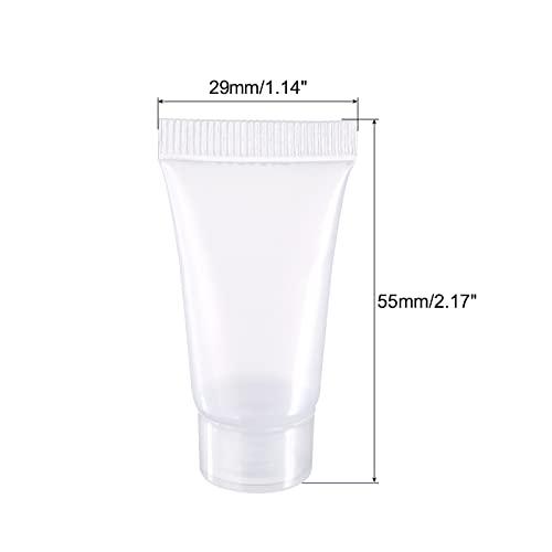 PATIKIL PATIKIL 5ml Squeeze Tube, 20 Pack Empty Cosmetic Tubes Plastic with Flip Lid for Travel Household, Clear