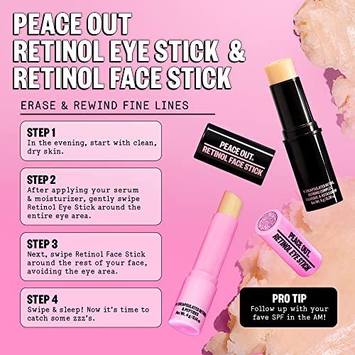 PEACE OUT PEACE OUT Skincare Retinol Face Stick. Reduce Fine Lines, Wrinkles and Uneven Texture with 3% Encapsulated Retinol (.28 oz)