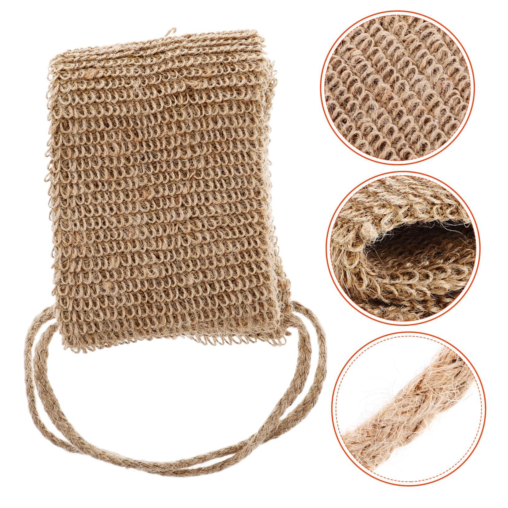 minkissy minkissy Deep Cleaning Back Scrubber Body Exfoliator for Women Men Couples Natural Jute Body Scrubber for Shower Bath