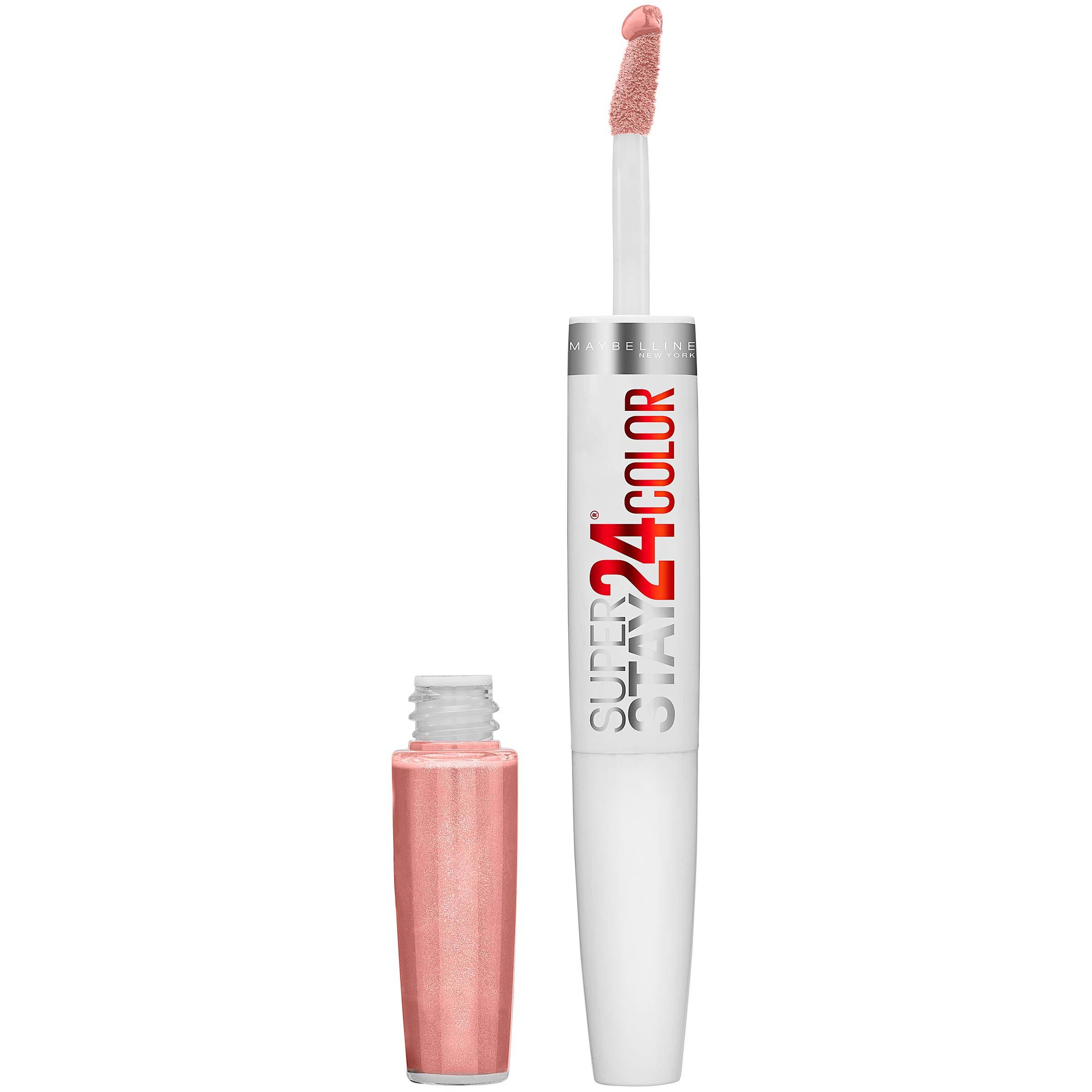MAYBELLINE MAYBELLINE Super Stay 24 Long Lasting Liquid Lipstick with Balm, So Pearly Pink and Constant Toast Shades, 1 Count Each