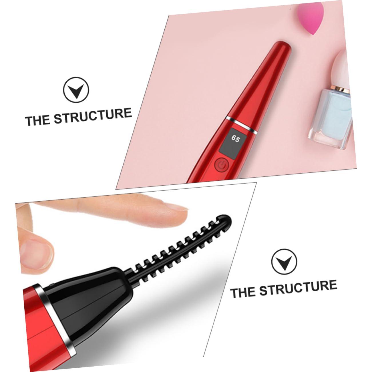 POPETPOP POPETPOP Eyelash Curler Heated Eye Lashes Curler USB Eye Lash Curlers Tools Eye Lash Curler Eyelash Beauty Tool Electric Eyelash Tool Makeup Tool Eyelash Styling Heated Curler Red Abs