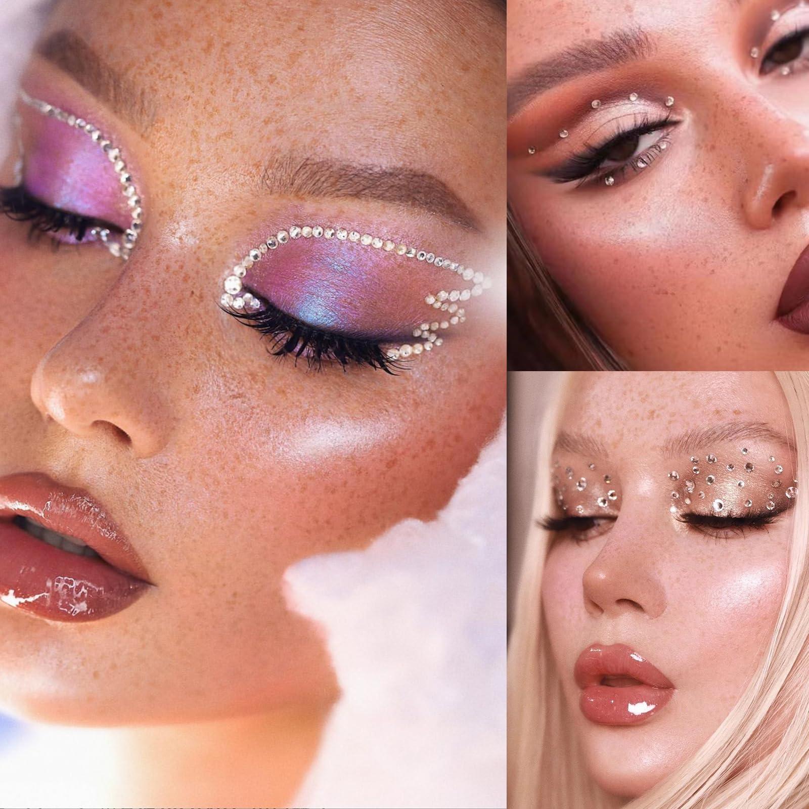 nooepc NOOEPC Face Gems Lip Stud, Eyebrow Stud, Rhinestone Sticker Hair Body Rhinestones Gems Crystals Pearls for Face Eyes Makeup Body, Crafts