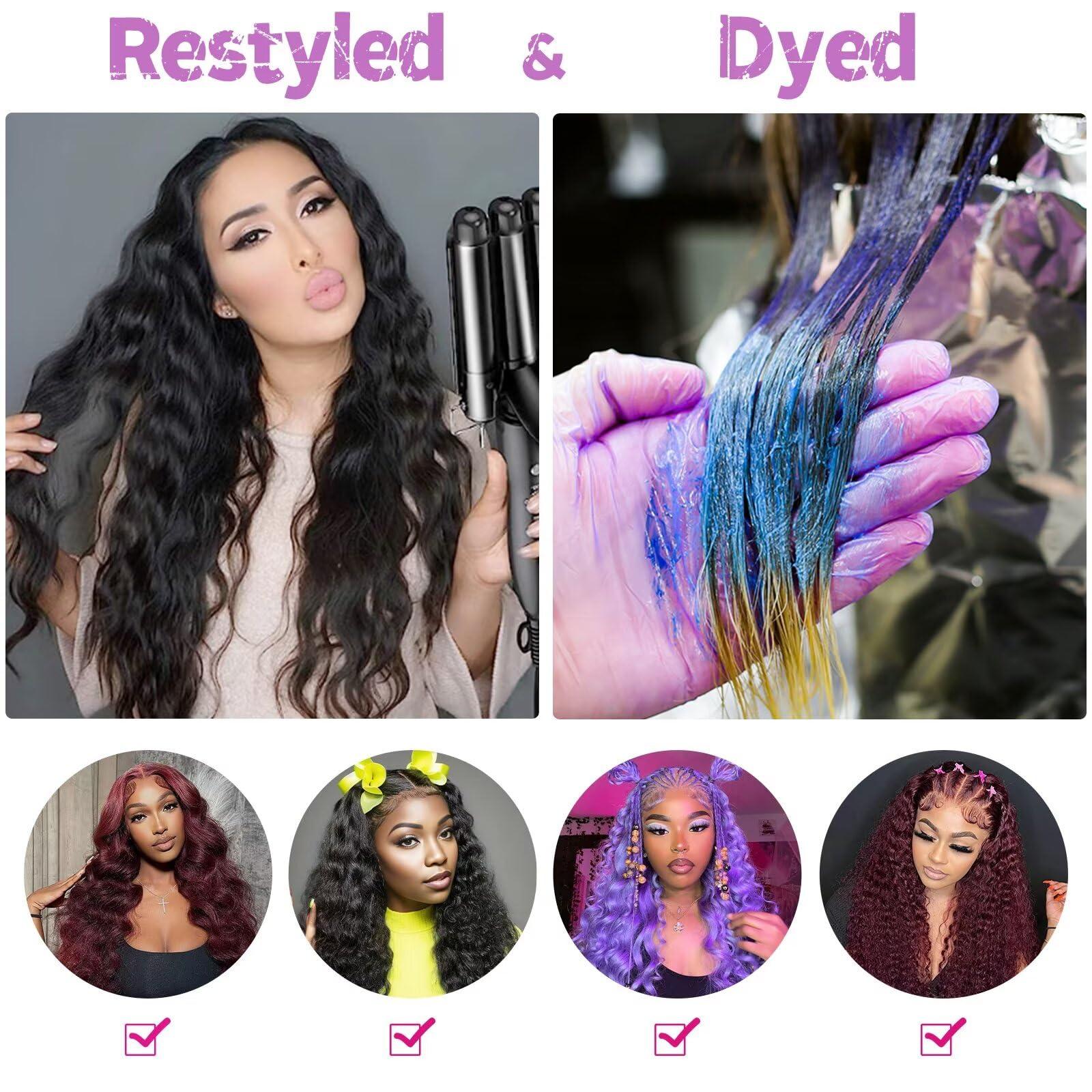 LOLLY HAIR Burgundy Bundles Human Hair 18 Inch T1B/99J Deep Wave Ombre Human Hair Bundles 10A Brazilian Virgin Wet And Wavy Curly Bundles Human Hair Red Water Wave Bundles 2 tone Black to 99J Burgundy