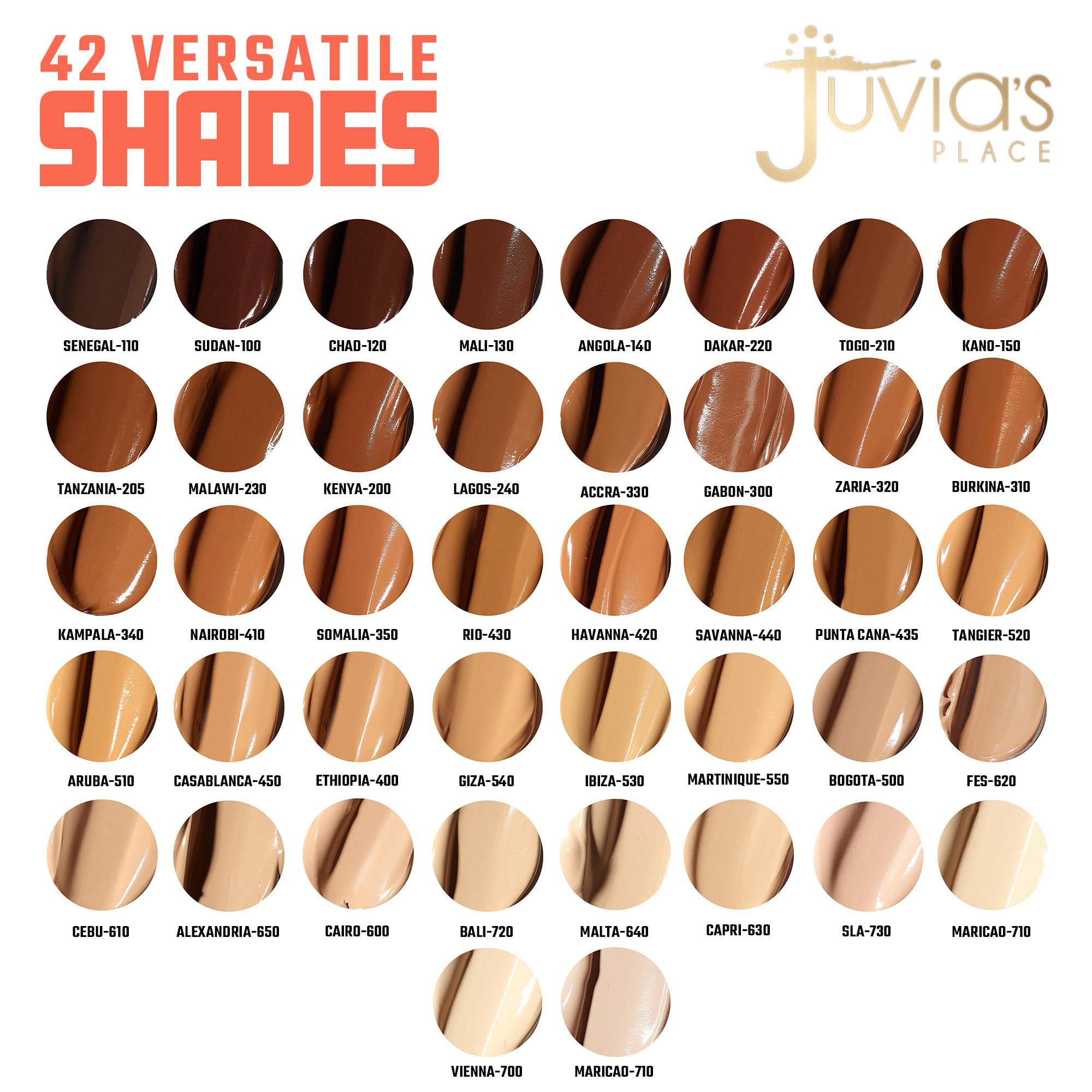 Juvia's Place Juvia\'s Place I Am Magic Velvety Matte Liquid Foundation 500 - Bogota - Medium Tan w/Warm Golden Undertone, Makeup Foundation Full Coverage, Lightweight, Long Wear, Velvety Matte Finish