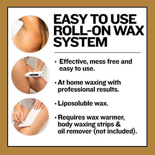 waxup waxup Gold Roll On Wax, Hair Removal Wax Cartridge, Depilatory Wax Roller Refill for legs and arms 3.88 Ounce / 110g (4 Pack). Wax Warmer and Waxing Strips not Included.