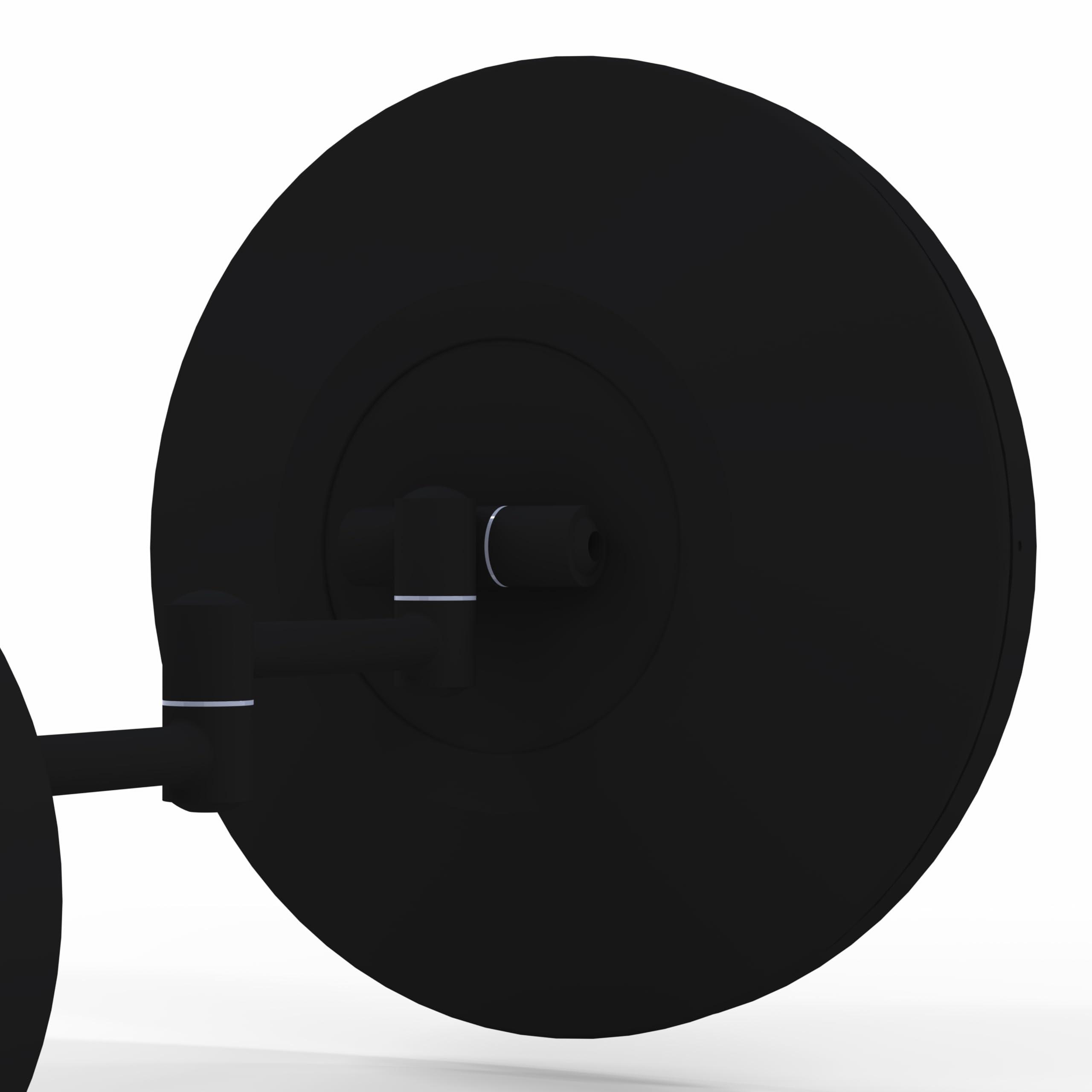 Universal Lighting and Decor Kimball and Young Matte Black Single-Sided LED Round Arm Wall Mirror