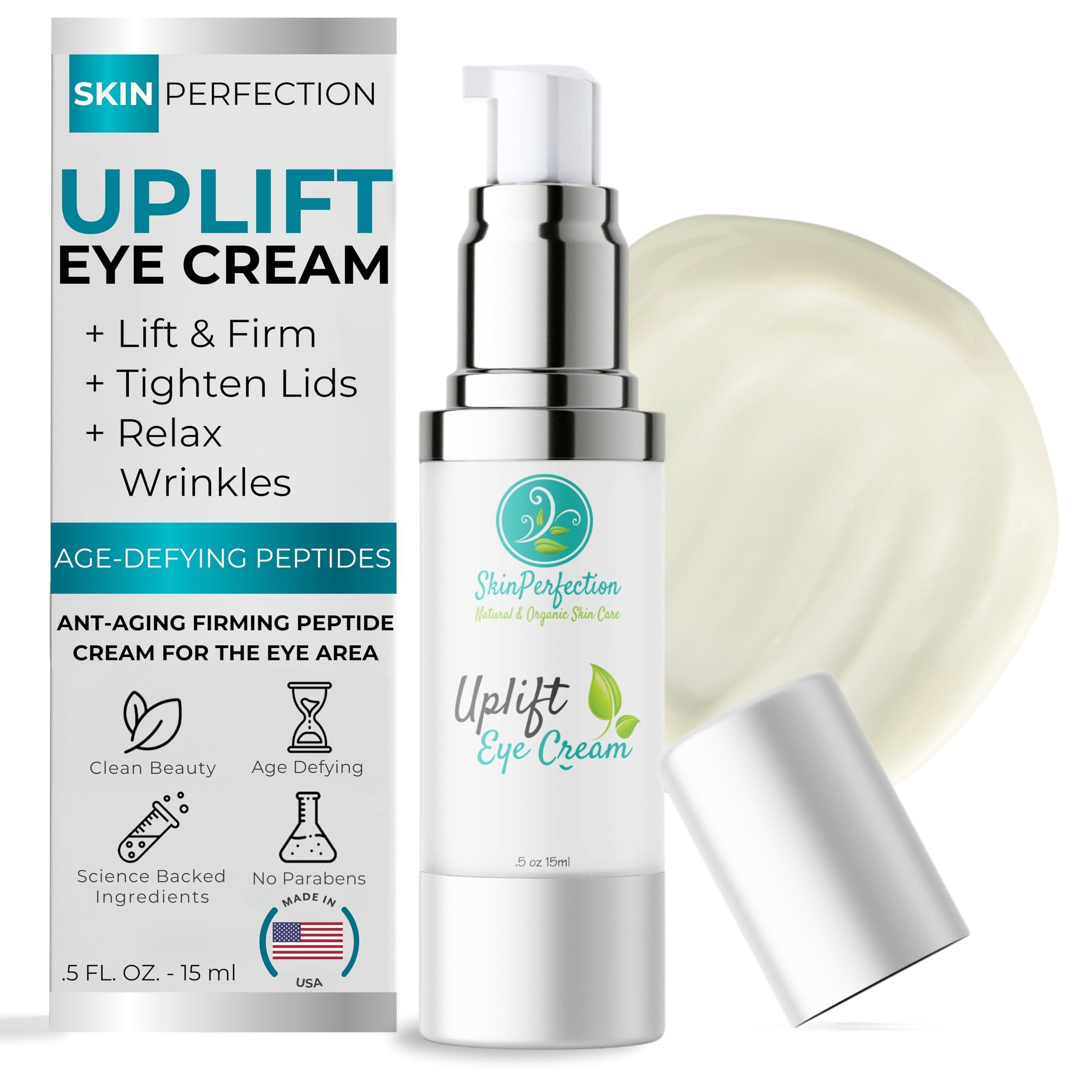 Skin Perfection Revitalize Your Eyes: Uplift Anti-Aging Eye Cream for Dark Circles, Wrinkles & Puffiness Copper Cream Peptide Complex Haloxyl Lift Tighten Droopy Lids Argireline Matrixyl Pepha Tight .5 oz