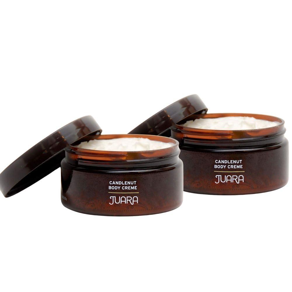 Juara Juara - Candlenut Body Creme | Moisturizing Lotion | Dry Skin Hydration | Skin, Hands & Feet Cream | Soothing Skincare Balm | Cruelty Free, Paraben & Sulfate Free, Vegetarian | 7.5 oz (2-Pack)