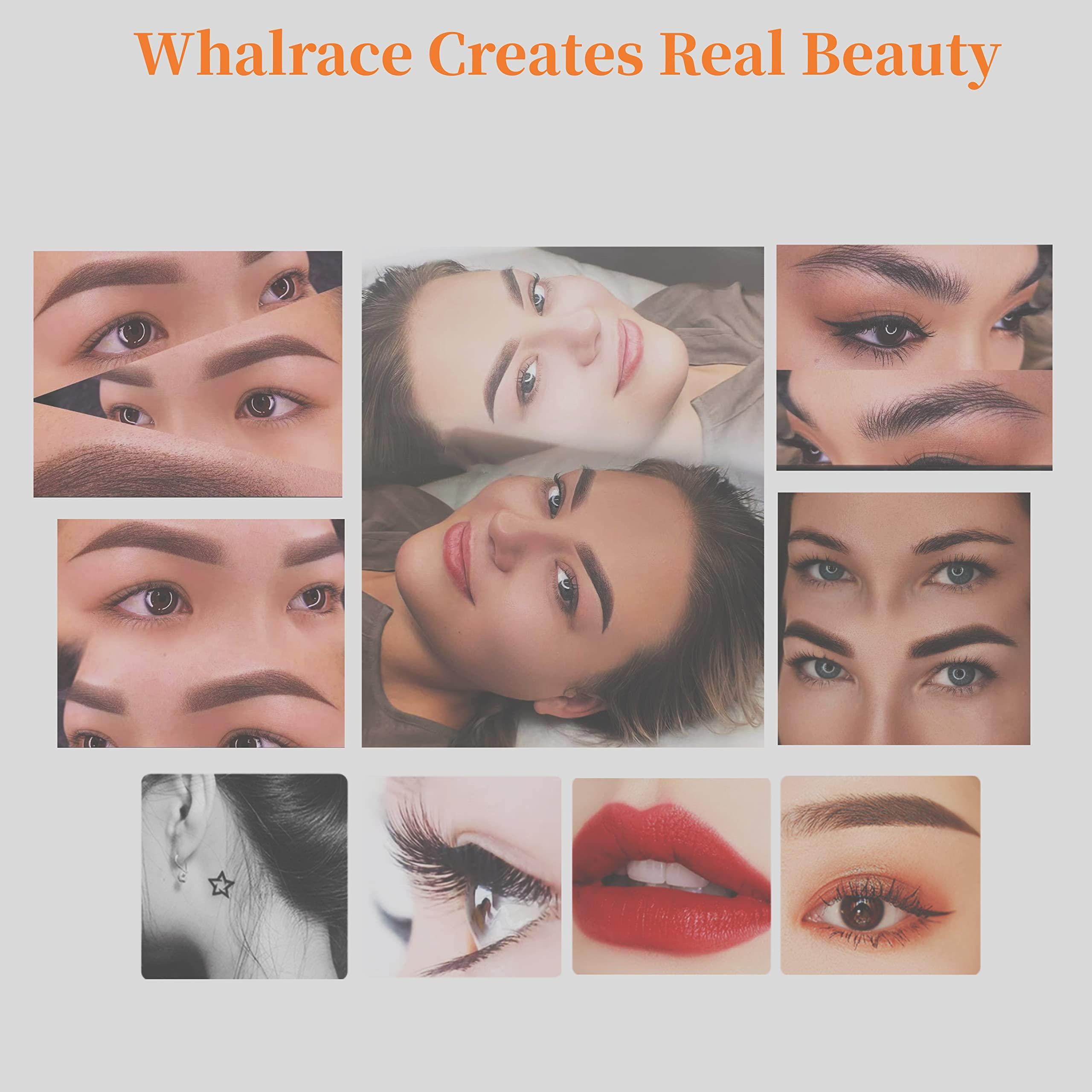 whalrace Whalrace PMU Machine with Digital Screen, Cordless Permanent Makeup Machine, Tattoo Machine Kit with 2 Lithium Batteries, 10pcs PMU Needles Microblading Machine - Rose Gold