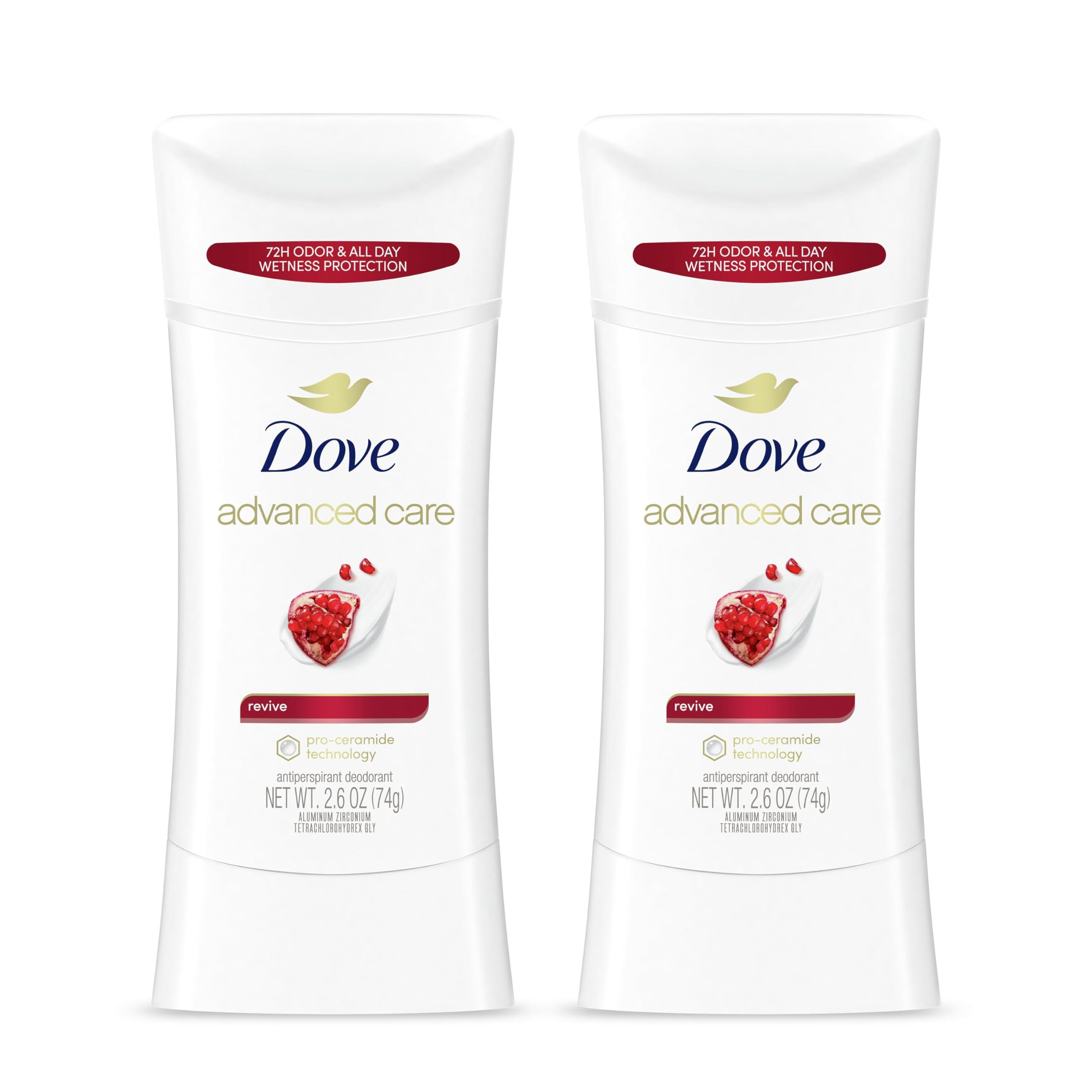 Dove Dove Beauty Bar 14 Bars More Moisturizing Than Bar Soap for Softer Skin Advanced Care Antiperspirant Deodorant Stick Twin Pack