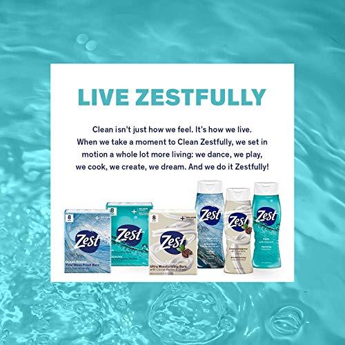 Zest Zest Bar Soap - Enriched with Vitamin E - Moisturizing Body Soap - Gentle Soap - Paraben-Free Soap Bar - Suitable for All Skin Types - Aqua - 16 Pc