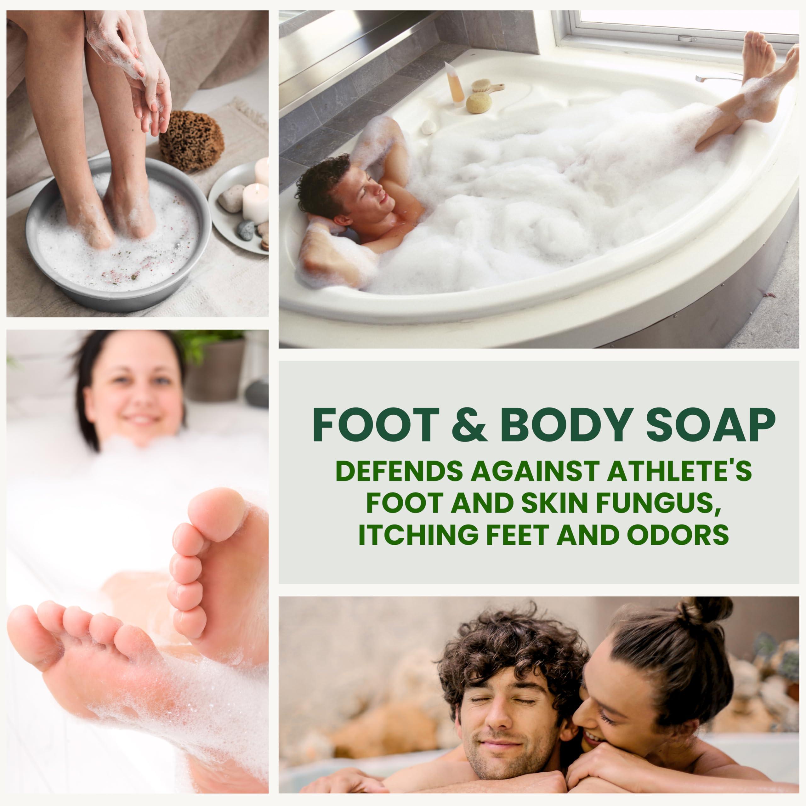 KESMEDIK KESMEDIK Tea Tree Soap | Antifungal Foot & Body Wash for Deep Cleansing & Body Odor, Athletes Foot, Ringworm, Jock Itch, and Smelly Feet (1-Pack)