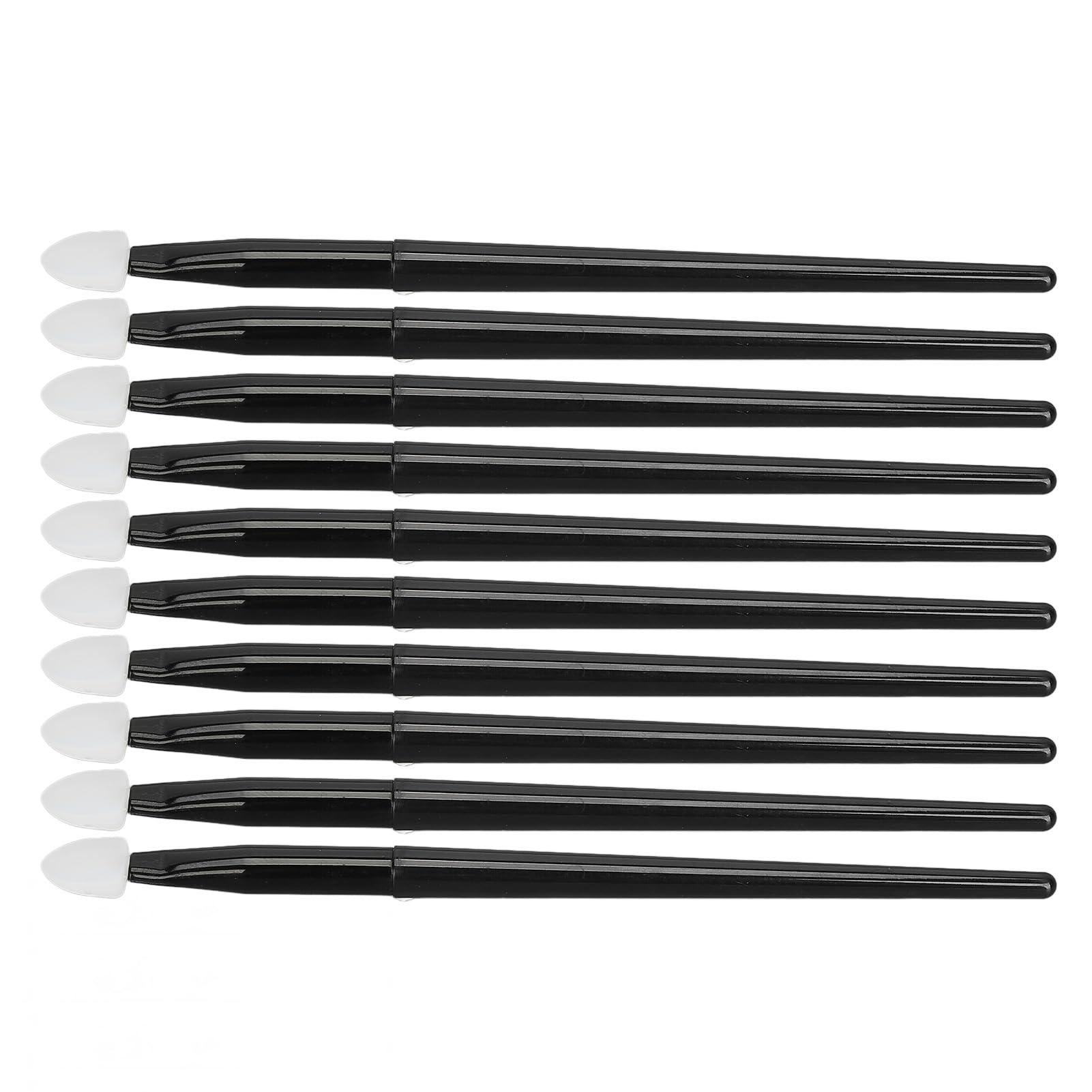 Tyenaza Tyenaza 10pcs Eye Brush, Silicone Eyeshadow Brush Kit Portable Silicone Eye Makeup Applicator for Eyebrow Powder Eyeliners