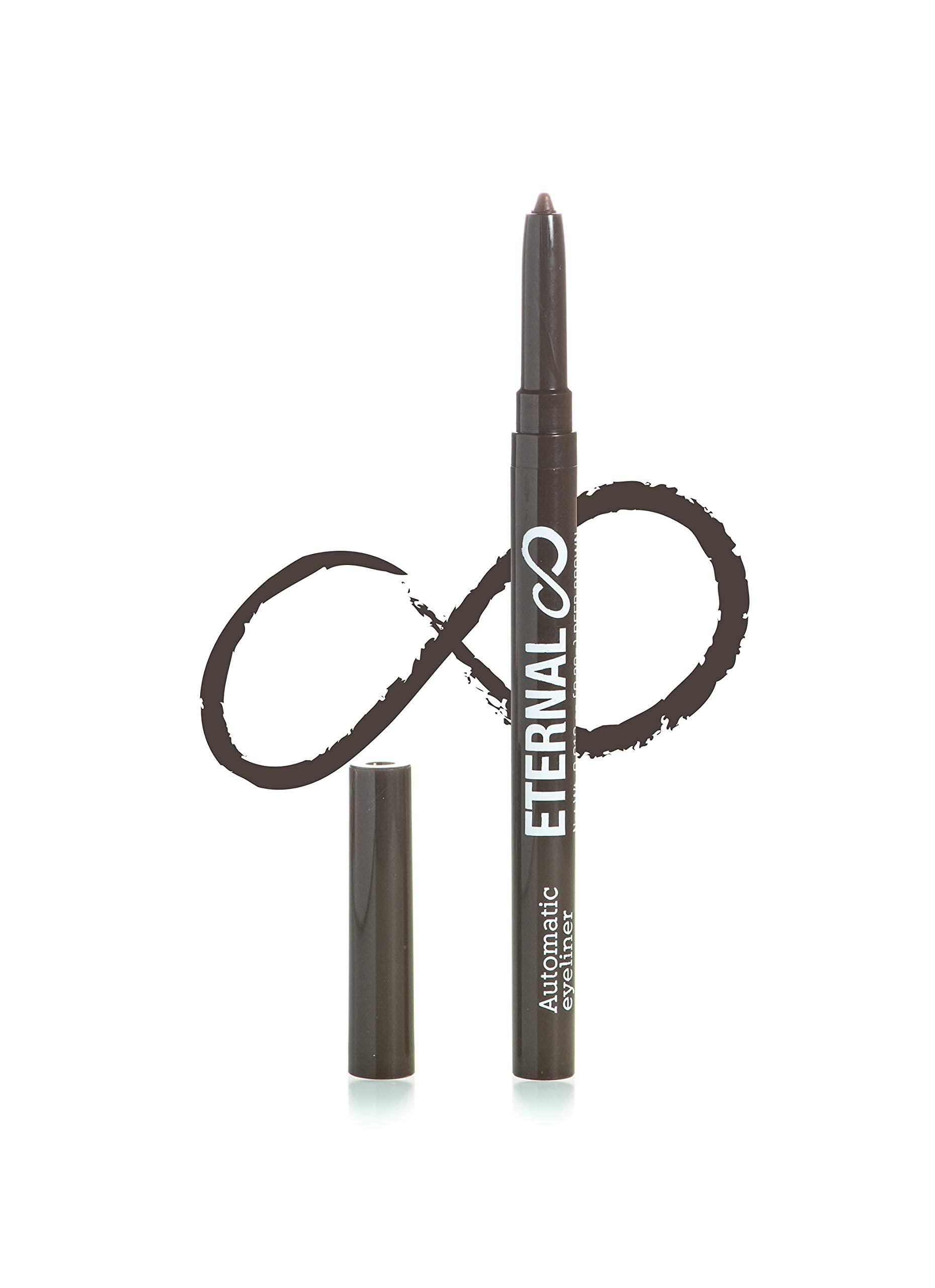 Eternal Eternal Cosmetics Automatic Water Resistant Eyeliner – Easy Glide-on for a Professional All Day Smokey or Dramatic Effect, Long Lasting and No Smudge Mechanical Eye Pencil (Deep Brown)
