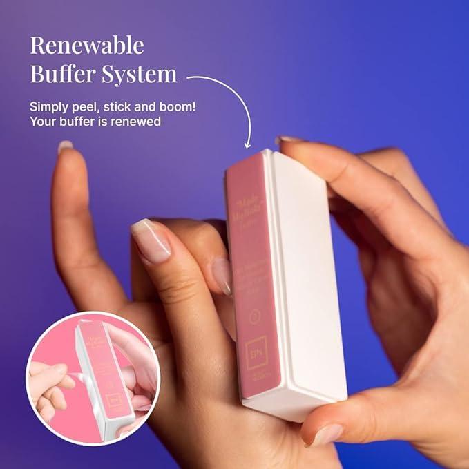 Beauty Nuggets Beauty Nuggets Made My Nails Buffer, Ultimate Shine 3 Way Nail Buffing Block with Professional Nail File 120/180 Grit-Perfect All in One Manicure Tool for Smooth, Shiny, Twinkling Nails (Pack of 2)