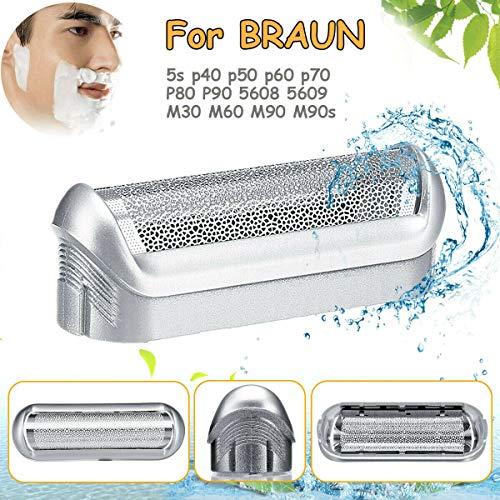 Craftmen 5s Foil and Cutter Replacement Head Shaver Replacement Parts Compatible with Braun CruZer Twist PocketGo MobileShave M30 M60 M60S P40 P50 P60 P70 P80 P90 Shavers