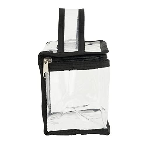 Nanshy Nanshy Clear Makeup Bags with Zipper - Organizer & Travel Toiletry Bag - Long & Large Bag with Handle for Easy Carrying - Transparent Clear Makeup Case & Cosmetic Bag - 11x4.5x4 In