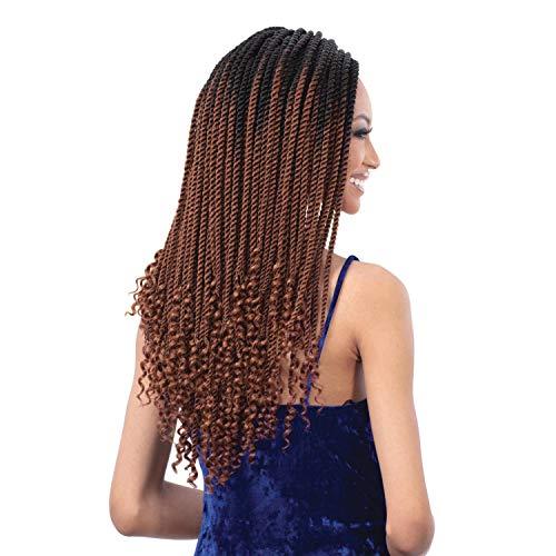 FreeTress Braids Freetress Synthetic Pre Looped Crochet Braid 3X GORGEOUS TWIST 18" (1 Jet Black)