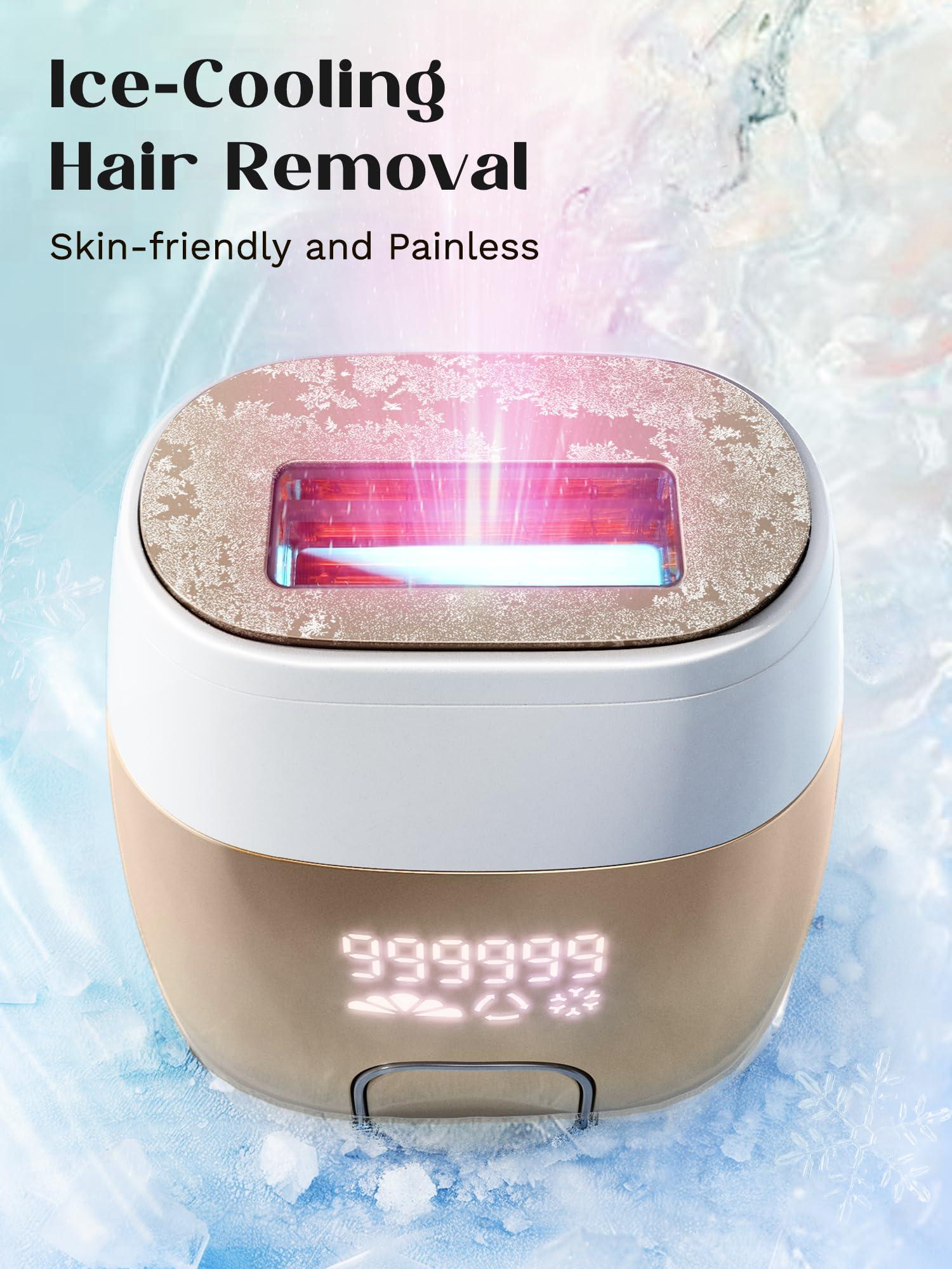 wavytalk Laser Hair Removal for Women and Men,IPL Hair Removal with Ice Cooling Function for Nearly Painless and Long-Lasting Results,24J High Energy IPL Laser Hair Removal for Armpits Legs Arms Bikini,Corded