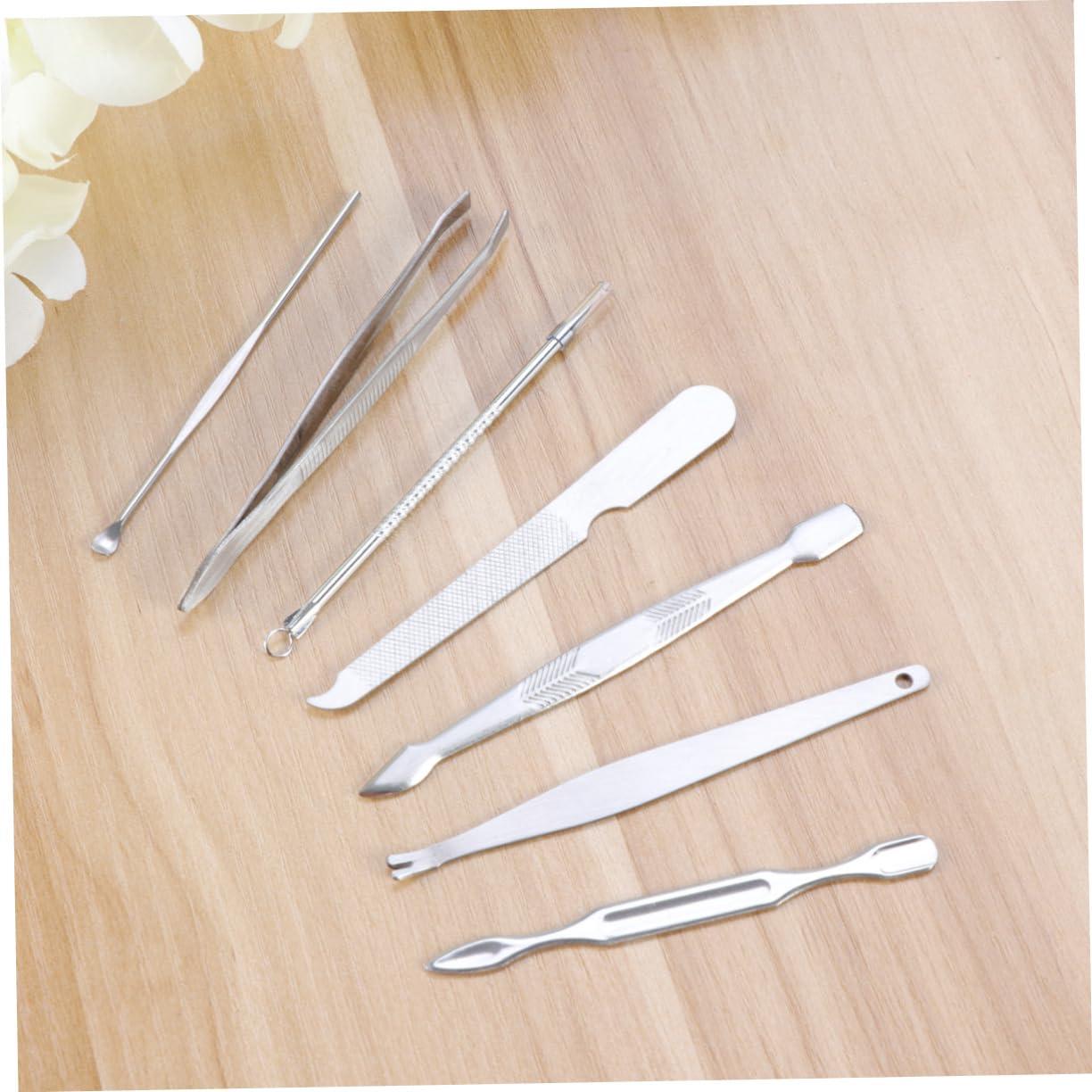 minkissy minkissy Travel-size 12pc Nail Care Set Manicure Pedicure Tool Set in Stylish Golden Pattern Case for Cosmetology