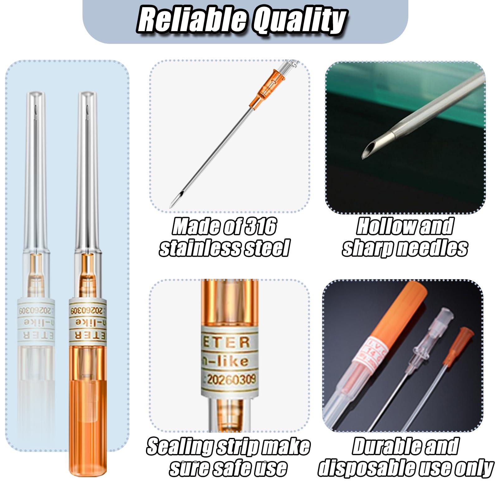 YONGDA Catheter Piercing Needles - YONGDA 10Pcs 14G Catheter Needles Cateter Para Catheter Hollow Needles for Ear Nose Belly Cartilage Piercing Needles