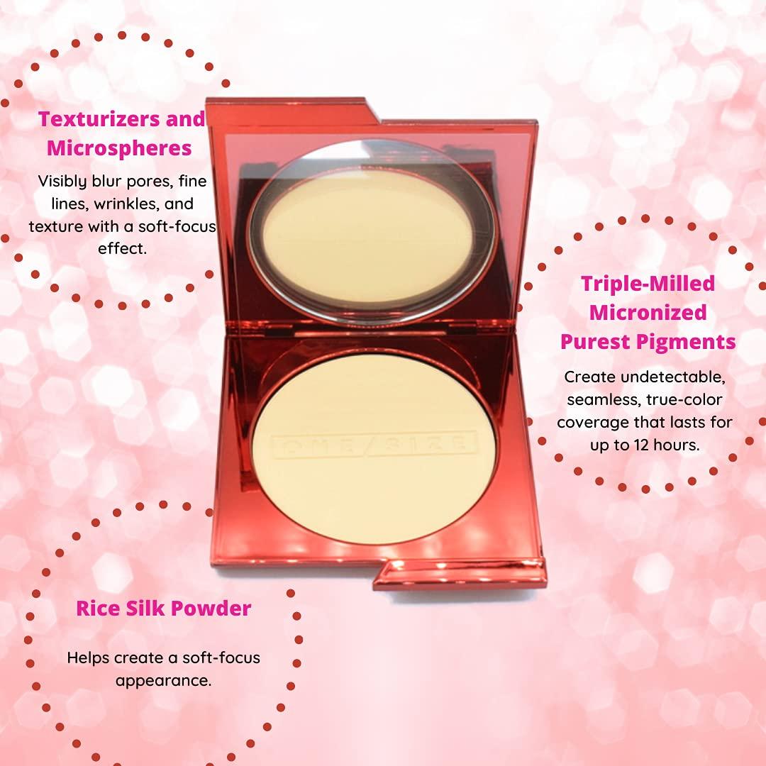 One size One size Patrick Starrr Turn Up The Base Versatile Powder Foundation - Light 4 (G) Light, Golden Undertones Face Pressed Makeup Medium-to-Full Coverage, Soft Matte Finish 0.28 Ounce