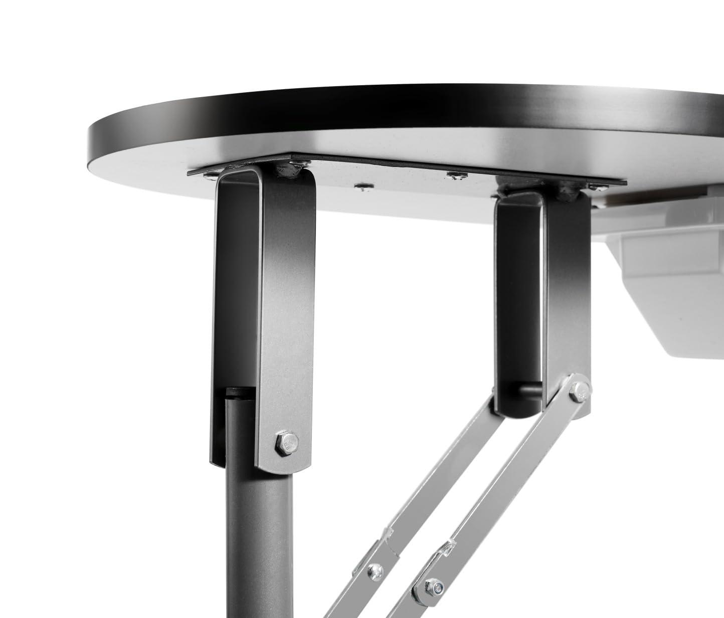 NinthAvenue Basics Salonsunny Electric Dust White Manicure Table Foldable & Portable Nail Desk Workstation with Controllable Wheels and Carrying Case for Spa Beauty Salon