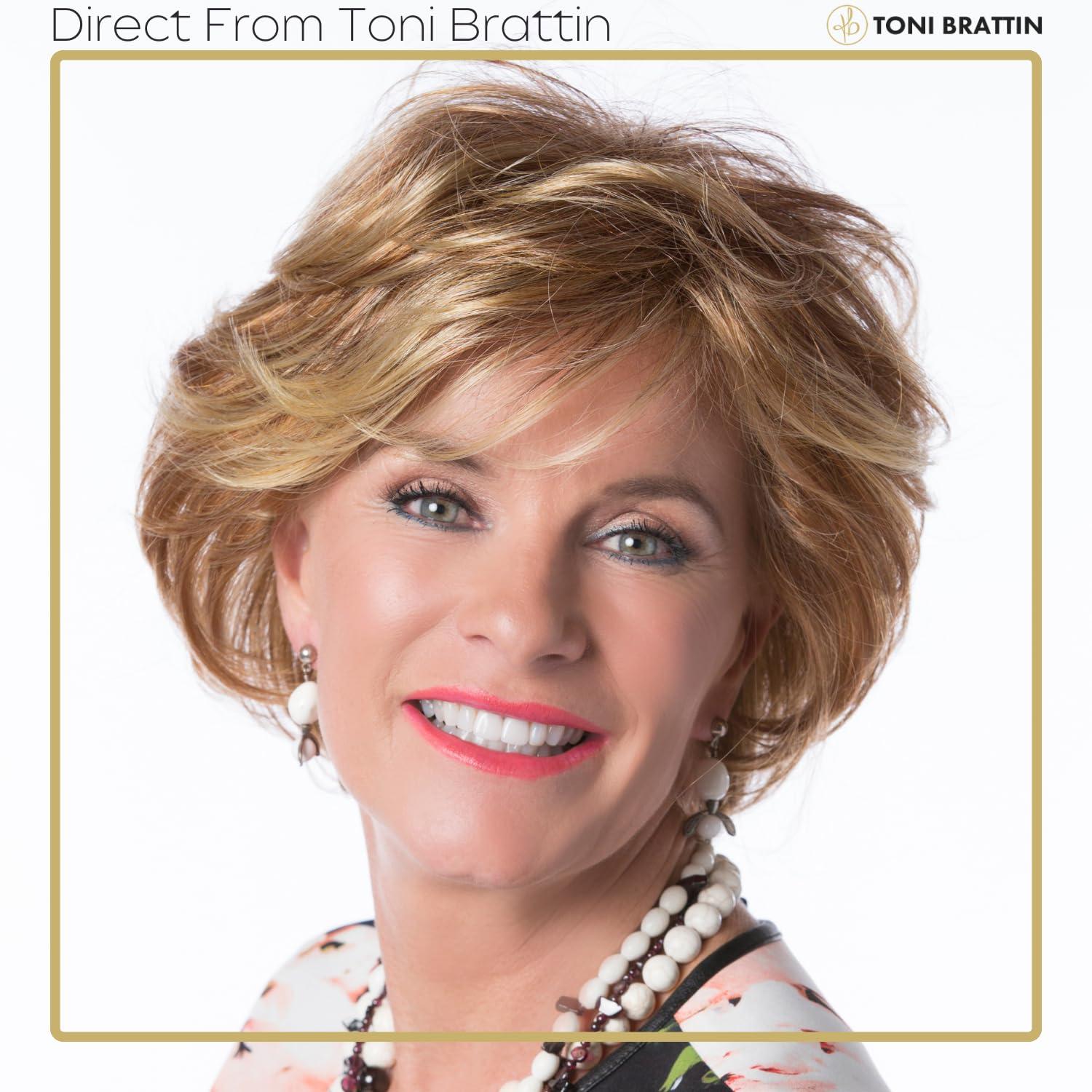 Toni Brattin Toni Brattin Stunning Wig - Salon-Inspired Styling with Sweeping Sides & Sculpted Layering - Heat-Friendly Fiber Looks & Feels Like Natural Hair - Adjustable & Comfortable (Light Grey, Plus)