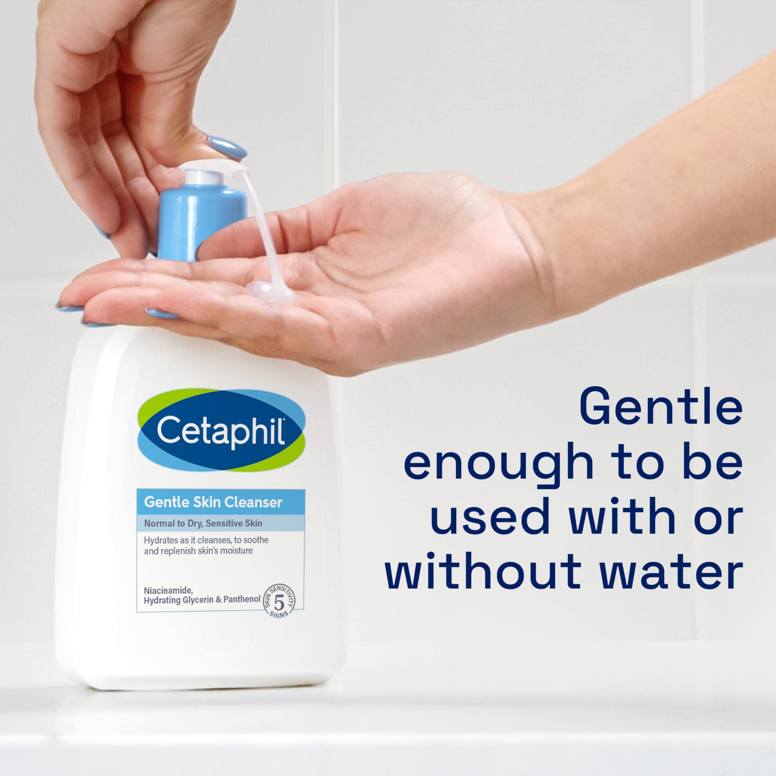 Cetaphil Cetaphil Gentle Skin Cleanser, 473ml, Face & Body Wash, For Normal To Dry Sensitive Skin, With Niacinamide & Glycerin, Soap Free