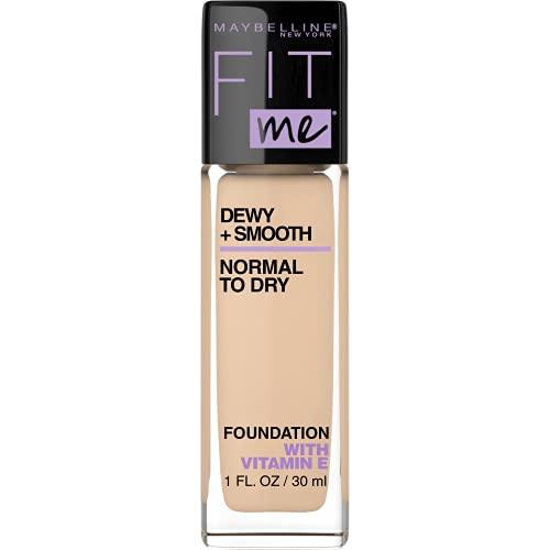 Maybelline New York Maybelline Fit Me Dewy + Smooth Foundation Makeup, Classic Ivory, 1 Count (Pack of 4)
