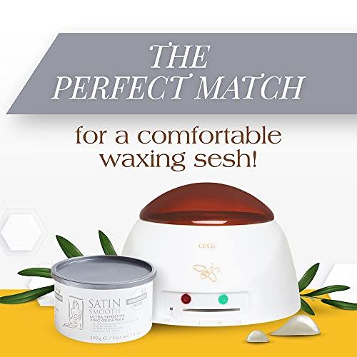 GiGi GiGi Multi-Purpose Hair Removal Wax Warmer Kit, 14 oz AND Satin Smooth Zinc Oxide Hair Removal Wax 14oz.
